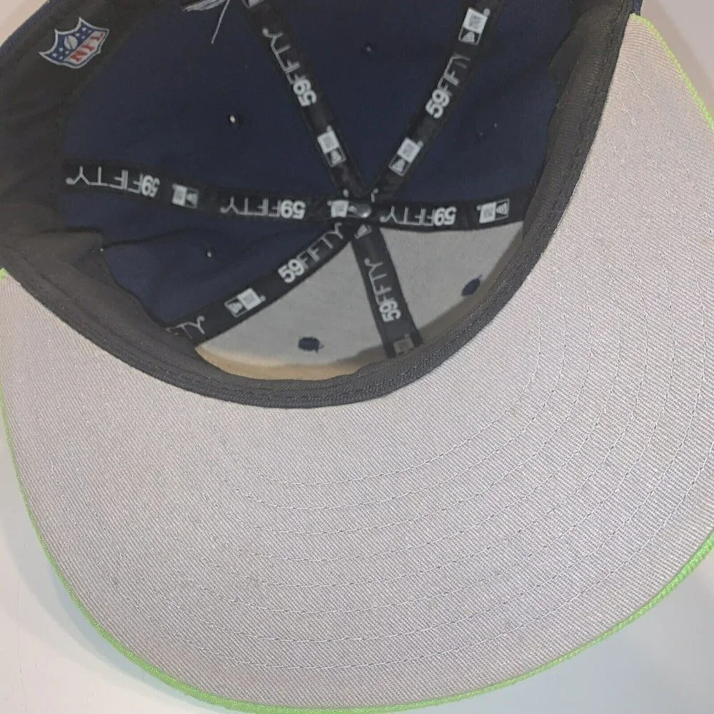 New Era 59fifty Seattle Seahawks NFL Hat Cap‎ Size 7 1/8